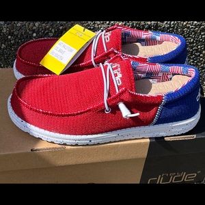 Hey Dude  Wally Funk Brave Patriotic Shoes  Buckle Exclusive